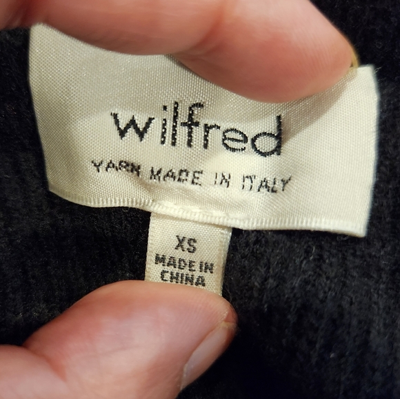 Wilfred 100% Wool Black High Neck Sweater - Picture 8 of 14